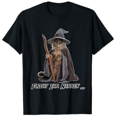 lustiges Katzen Zauberer Outfit, Catdalf T-Shirt