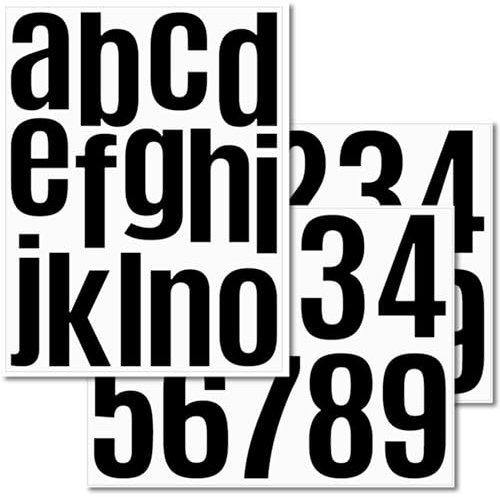 34 Piezas Pegatinas Numeros Adhesivos,Numeros Casa Exterior Adhesivos,Pegatinas Letras Adhesivas,Impermeable,14 Letras Minúsculas + 20 Números del 0-9 para Puertas,Buzones,Estanterías,DIY