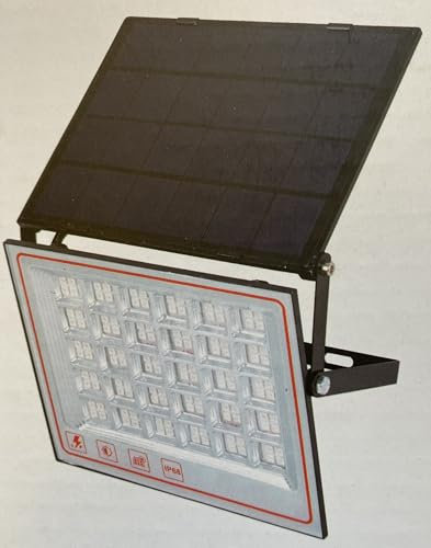 AntDau71® - Projecteur LED avec panneau solaire de 200 watts avec mode crépusculaire - 108 LED d'extérieur lumière froide, naturelle, chaude au choix. Étanche IP68, pour jardin, garage, patio, routes