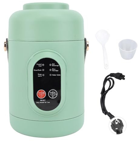 Tragbarer Elektrischer Topf, 500W 800 Ml Reise-Kochtopf, Einfacher Termin, Mini-Multifunktions-Elektro-Kochtopf aus Edelstahl für die Zubereitung von Suppen, Reis, Tee, Brei
