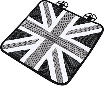 CLISPEED Sitzmatte Aus Eisseide – Union Jack Autozubehör Atmungsaktives Autositzpolster Einfach Zu Installieren Und Zu Reinigen Perfekt Für