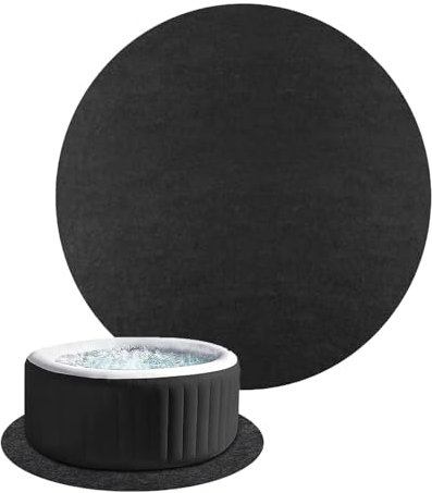TOOSOAR Tapis de Bain à Remous,200cm Dalle de Piscine,Tapis De Bain À Remous,pour Extérieur Intérieur Spa Tapis(Rond)