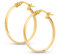 Amberta Italien 9 Karat Ohrringe Kreolen Gold für Damen | 9K Damen Ohrringe Gold 375 | Gold Creolen Damen | Creolen Echt Gold: 20 mm