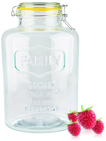 lilawelt24 Vorratsgläser Gurkenglas, Einmachglas, Einmachgläser, Glasballon, Vorratsglas, Einweckgläser konservierung Konservengläser (4L)