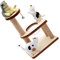 CORHAD 1Juego Casa de Muñecas Miniatura de Madera con Árbol de Adorno para Decoración de Mascotas Juguete de Estilo Escandinavo Base Transparente