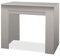 FRANKYSTAR Fortino - Console de table extensible 91 x 50/250 cm avec 4 rallonges en mélamine anti-rayures taupe