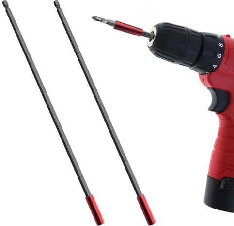 Orixo 2 Stück 300 mm Bit Verlängerung Magnetisch, Bithalter Lang | 1/4 Zoll Starker Magnetischer Bit-Halter für Schlagschrauber, Bitverlängerung, Magnethalter für Bits Akkuschrauber