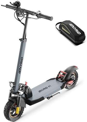 iENYRID Electric Scooter, E Scooter for Adults iE-A1 | Wide Deck, 25-30Km Long Range 45 Speed 3 Speed Modes, Dual Braking Dual Shock Absorption, Foldable Portable