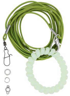 LT Easiyl Harnais pour oiseaux avec corde d'entraînement 3 m pour perroquets, pigeons et perruches avec anneau 4# (vert)
