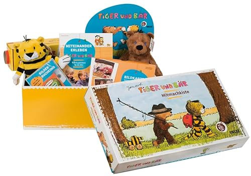 Tiger und Bär Mitmachkiste: Mit Bildkarten, Malrolle, Plüsch Tiger und Bär (Beltz Nikolo)
