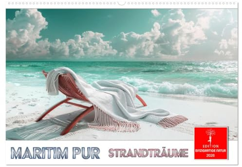 Maritim pur - Strandträume (Wandkalender 2026 DIN A2 quer), CALVENDO Monatskalender: Paradiesische Küsten verführen zum Träumen. (CALVENDO Natur)