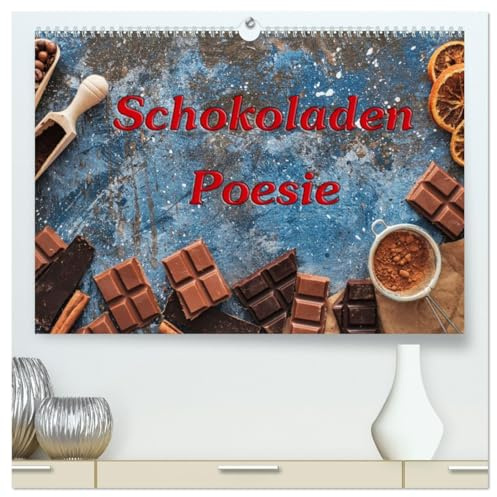 Schokoladen-Poesie (hochwertiger Premium Wandkalender 2026 DIN A2 quer), Kunstdruck in Hochglanz: Wunderschöne Bilder von leckerer Schokolade begleiten uns durch das Jahr. (CALVENDO Spass)