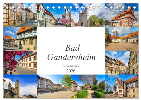 Bad Gandersheim Impressionen (Tischkalender 2026 DIN A5 quer), CALVENDO Monatskalender: Die Kurstadt Bad Gandersheim festgehalten in zwölf wunderschönen Bildern (CALVENDO Orte)
