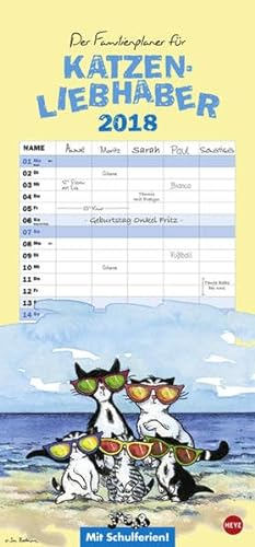 Jacob Familienplaner für Katzenliebhaber - Kalender 2018