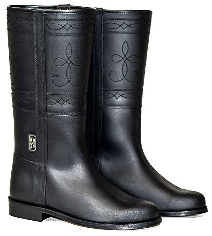 Stivali campera Nero Valverde del Camino Pelle Crosta ingrassata Cuoio (45 EU)