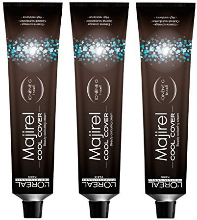 Loreal 3 er Pack Loreal Majirel Cool Cover 50ml 6,3 CC Dunkelblond Goldbeige