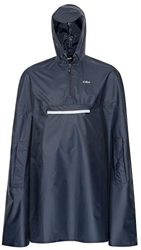 CMP Unisex Regenponcho Unisex Cape Fix Hood Rain 38X7967 | Verschweißte Nähte gegen eindringende Feuchtigkeit, Winddichte und wasserabweisende Ausstattung