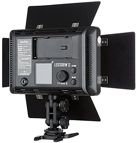 Godox GDXLED308IIW LED Panel 5600° K mit Flügeln, Schwarz