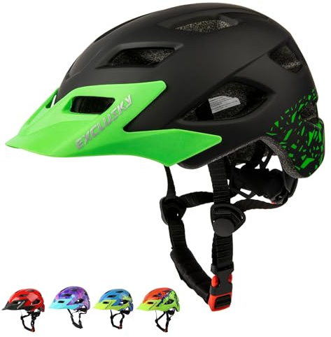 Kids Helmet, Exclusky Kids Bike Helmet Adjustable Safety Lightweight Children for Skating Cycling Scooter Boys and Girls Bicycle Helmets Ages 5-8-14