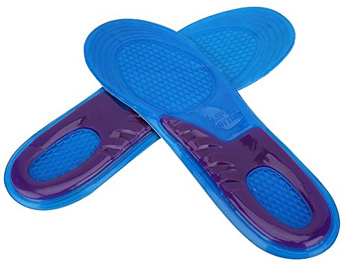 Solette Sportive in Gel di Silicone Comode e Ortopediche per Assorbire Urti e Odori all’interno della Scarpe, con Effetto Massaggiante, Unisex, L (44-50)