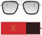 SHEEN KELLY Retro Sonnenbrille Quadratische Brillen Metallrahmen für Männer Frauen Klassiker Sonnenbrille Piloten Silber Schrittweise Linsen, schwarz1:1