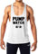 GYMTIER Mens - Pump Watch - Stringer Bodybuilding Muscle Vest Tank Top Gym White