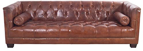 Chesterfield Glasgow 3-Sitzer Sofa Leder Vintage Cigar