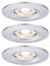 Paulmann 94303 Nova Mini LED Einbauleuchte Coin Set rund starr Deckeneinbaustrahler Chrom Einbaulampe Aluminium Warmweiß 2700 K, 12 W, Chrom, Starr (Ip44), 3er Set