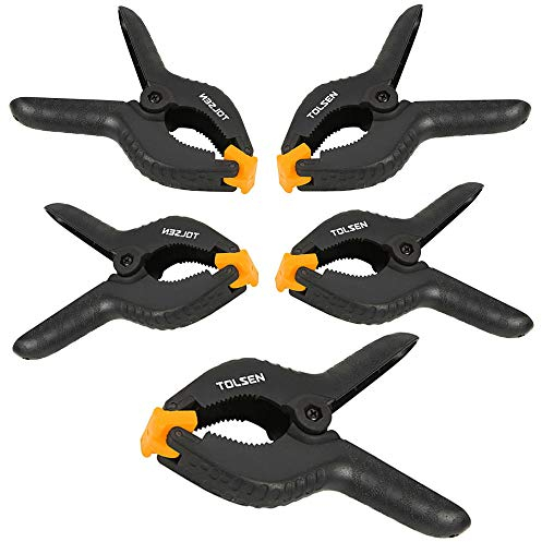Tolsen Spring Clamps 5 Pack - Heavy Duty Plastic Vice Grips - Quick Grip Clips - 9 (225mm)