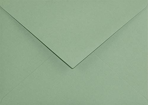 Netuno 100 Umschläge Grün DIN C6 11,4x16,2 cm festlich und edel | 120g Keaykolour Matcha Tea · hochwertige grüne Kuverts für Weihnachten, Advent, Nikolaus, Einladungen, Einladungskarten