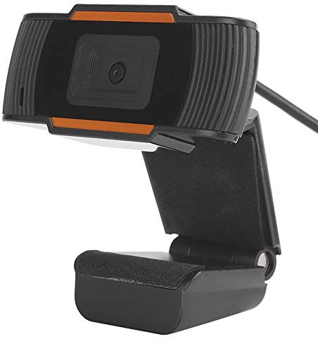 HD High Resolution 1280 x 720 Webcam for Computers and Laptops, Supports 720P 1080P, Portable Web Camera with Built-in Microphone, Black Webcam for Video Conferencing and Video Recording(black)