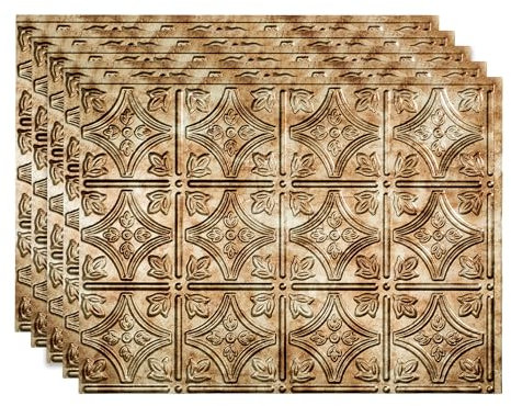 FASÄDE Lot de 5 panneaux décoratifs en vinyle style traditionnel 45 x 61 cm