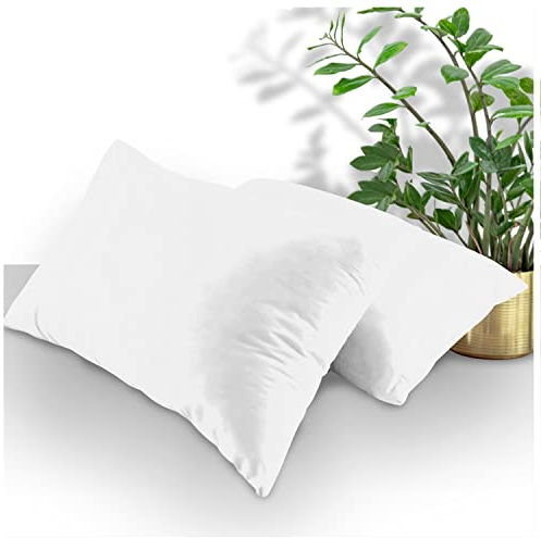 GC GAVENO CAVAILIA Luxury Polycotton Fitted, Easy Care Flat Sheets, Soft & Cosy Bedsheet OR Pillowcases, Linen, White, 50X 80