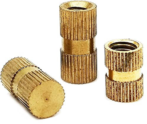 5/10/25pcs M3 M4 M5 M6 M8 Type B Solid Brass Copper Injection Molding Knurl Embedded Insert Nut Single Pass Blind Hole-25pcs M2(OD 4.2mm),16mm Long