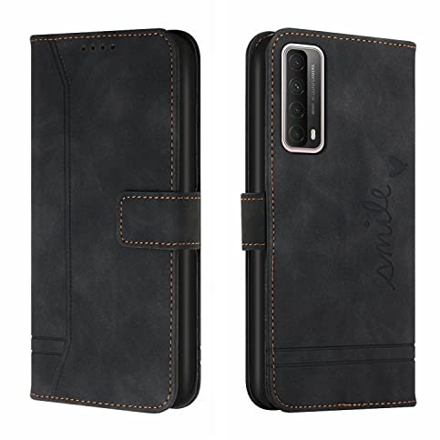 QIWEIQING Compatibili con Custodia Huawei P Smart 2021, Cover a Libro Huawei P Smart 2021, Custodia in Pelle Huawei P Smart 2021 Magnetica Cover per Huawei P Smart 2021 Black HX