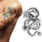 Tatodays Temporary tattoo black dragon axe maori tribal body art sticker transfer for arms shoulder Celtic Aztec Samoan for adult men and women… (Japanese dragon)