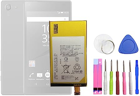 HIGHAKKU Ersatzakku Batterie LIS1594ERPC kompatibel mit Sony Xperia Z5 Compact & Sony Xperia X Compact & XA Ultra Mobile with Tools