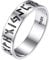 Silvora Punk Hip Hop Herren Damen Siegelring 925 Silber Viking Rune Fingerring 5mm breit Wikinger Freundschaftsring Ehering Ringgröße 64.6 (20.75)