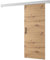 KRYSPOL Schiebetür SALWADOR 1 90cm, Türen, Schlafzimmer, Wohnzimmer, Korridor, Modern Design (Artisan Eiche/Gitter: weiß matt/Griff: schwarz)