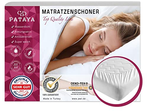 PATAYA Matratzenschoner 140x190 Fitted - wasserdichte Matratzenauflage - sowie eine inkontinenzauflage für Baby/Kinder, Matratzenschutz (Fitted 140x190 cm)