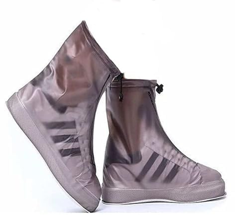mmasport copriscarpe in pvc impermeabili, resistenti all'acqua, antiscivolo, coppia di copri scarpe da pioggia protettivi anti slip in pvc unisex, riutilizzabili