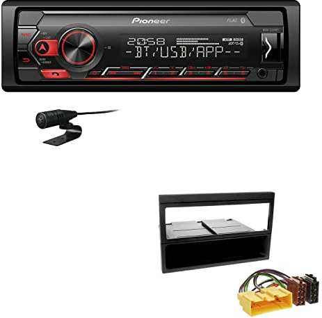 Pioneer MVH-S320BT 1-DIN Bluetooth Autoradio USB FLAC Spotify mit Einbauset passend für Mazda 323 VI Facelift 2000-2003 schwarz