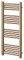 Greened House Brushed Brass Straight Heated Towel Rail 400mm Wide x 1200mm High Flat Central Heating Towel Radiator