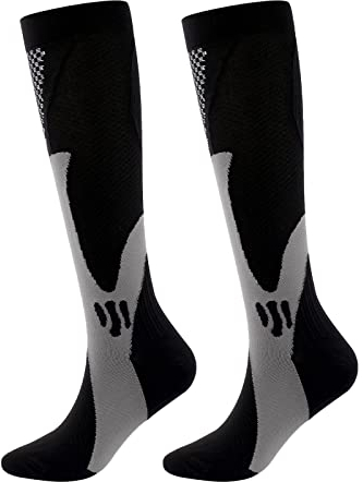 Fulidngzg Sport Kompressionsstrümpfe Herren Damen Klasse 2 Stützstrümpfe Bein Fit Kompressionsstrumpfhose Laufsocken High Calf Kompressionssocken Orthoback Kompressionsstrümpfe Trombosestruempfe