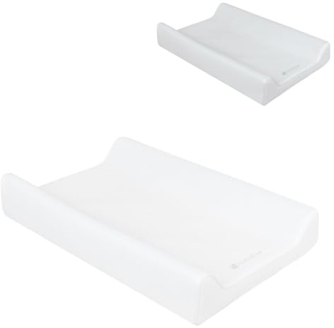 Kikkaboo Wickelauflage Memory-Schaum Airknit 70 x 45 cm seitlich erhöhter Rand weiß