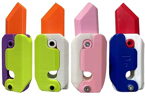 Gravity Fidget Toys Adults, 3D Printing Toy Knife Fidget Slider, Plastic Butterfly Knife Sensory Toys Anxiety Stress Relief Toy Perfect for ADHD, ADD and Autism