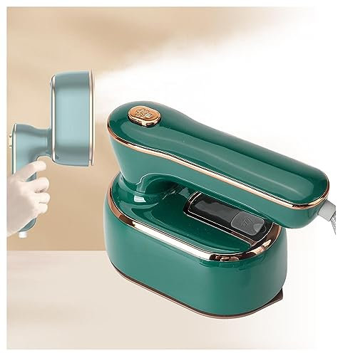 Steamer Clothing Foldable, Mini Steamer for Clothes 100ml Dry and Wet Ironing,180° Rotatable Handle, Steam Generator Iron for Home and Travel,Green