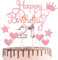 Happy 21st Birthday Cake Topper & Birthday Candles Rose Gold Number 21 Candles for Birthday Cake - Rose Pink 21st Birthday Candles Cake Cupcake Topper Birthday Cake Decorations for Girls Birthday