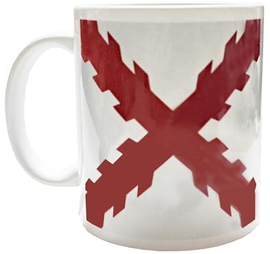 Tiendas LGP - Taza Cerámica, Cruz de Borgoña, Decorada con impresión fotográfica 3D.