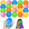 Smirodi SOPPYCID 20 Stück Wasserbomben Wiederverwendbar,Silikon Wasserbomben Selbstschließend magnetische Spritzbälle,Sommer Wasserspielzeug für Kinder im Alter von 3-12 Jahren für Spaß,Pure Farbe.